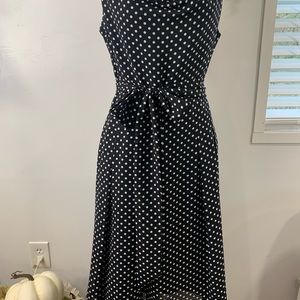 The Limited Navy and white polka dot classic dress as 8